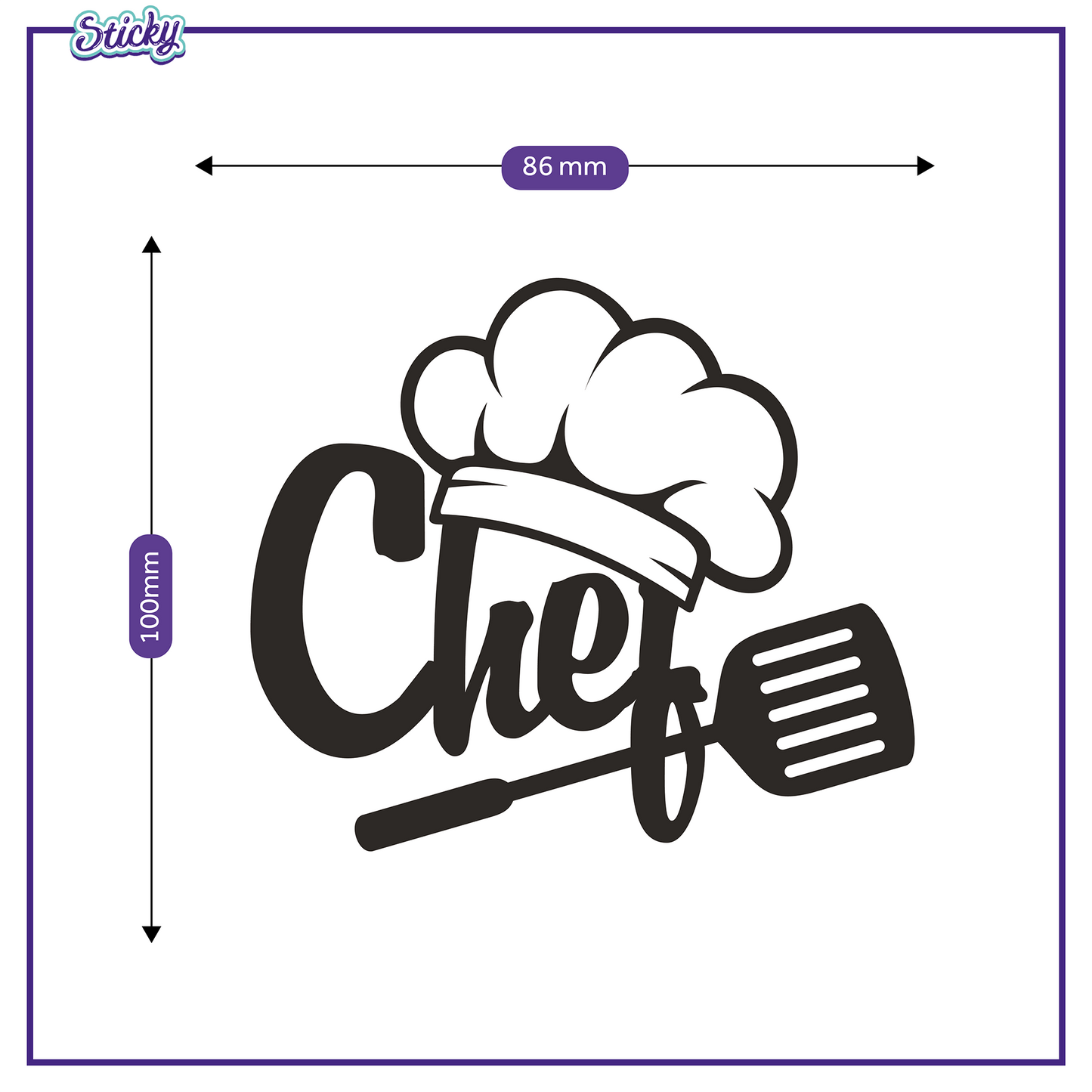 Naklejka na auto dla Szefa Kuchni Grill Party Sticky Studio