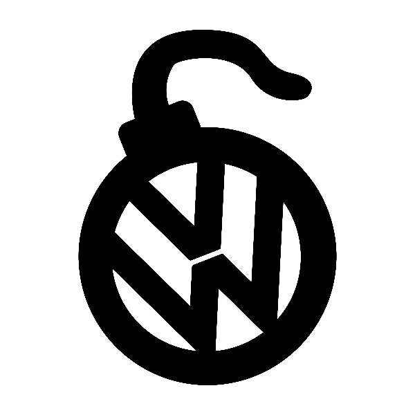 BOMBA VOLKSWAGEN Naklejka do auta czarna Sticky Studio