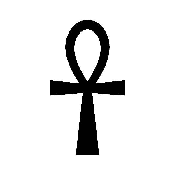 EGIPSKI ZNAK ANKH Naklejka do auta czarna Sticky Studio