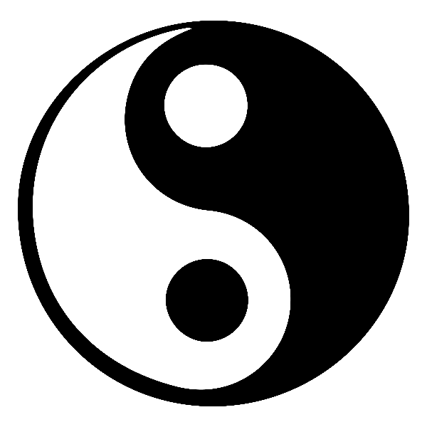 JING I JANG energia Naklejka do samochodu czarna Sticky Studio