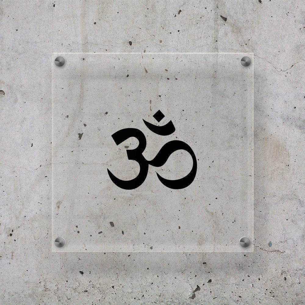 MANTRA OM sylaba hinduizmu Naklejka na szybę czarna Sticky Studio