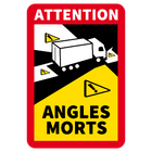 Naklejka Angles Morts martwe pole TIR 25x17 10 szt Sticky Studio