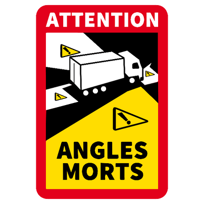Naklejka Angles Morts martwe pole TIR 25x17 10 szt Sticky Studio