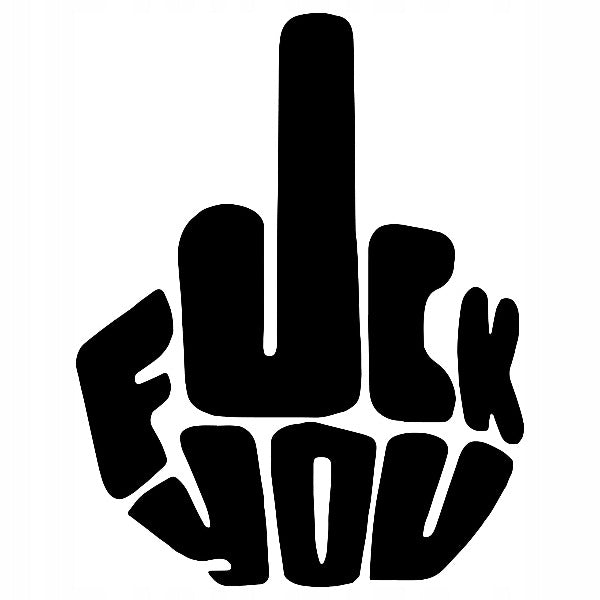 Naklejka FUCK YOU wodoodporna na auto motor Sticky Studio