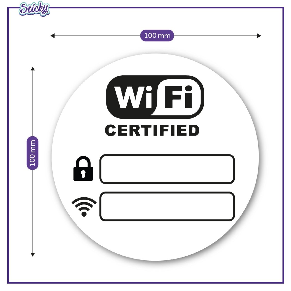 Naklejka informacyjna FREE WIFI biała znak 10cm
