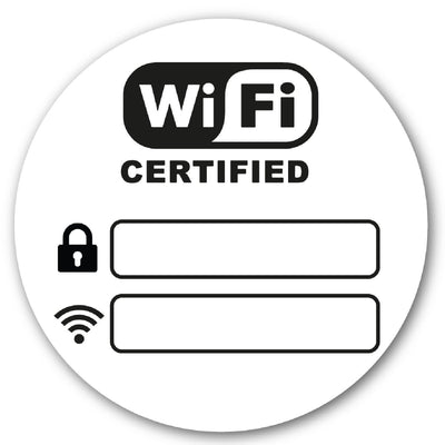 Naklejka informacyjna FREE WIFI biała znak 10cm