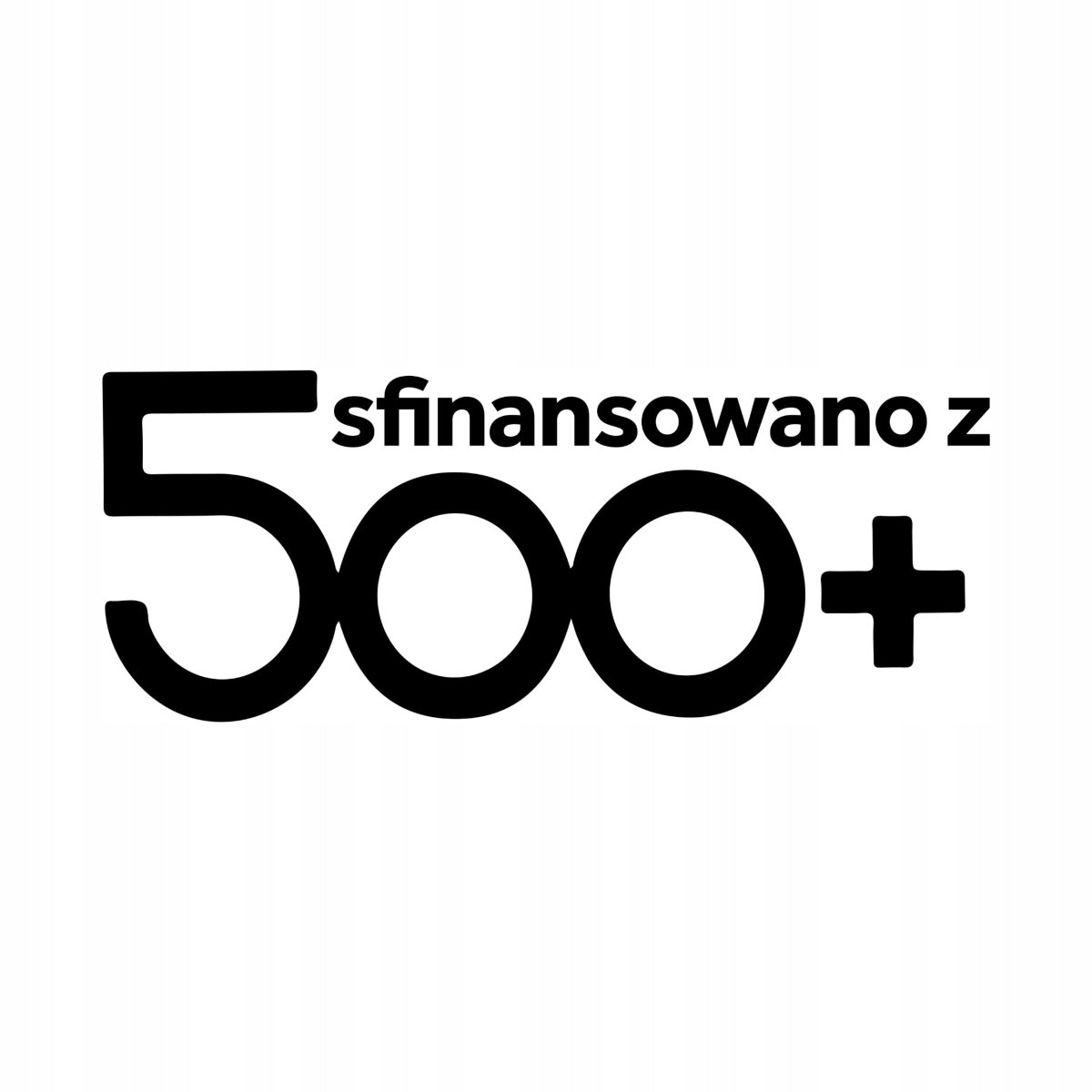 Naklejka na samochód sfinansowano z 500+ PiS Sticky Studio