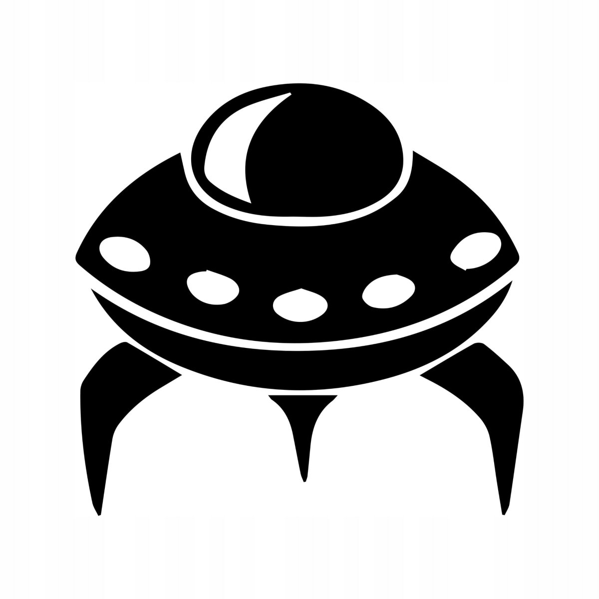 Naklejka na samochód UFO statek kosmitów Sticky Studio