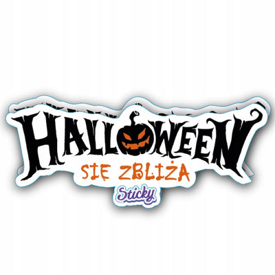 Naklejka napis Halloween ozdoby na drzwi Sticky Pirk Spark