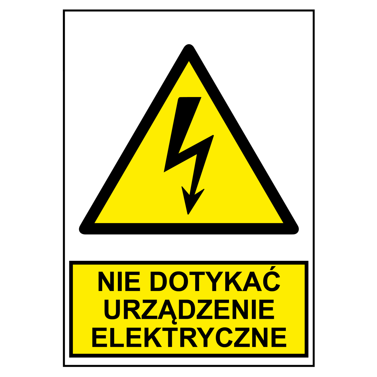 Naklejka Nie Dotykać urządzenie elektryczne 40 szt Sticky Studio