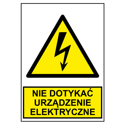 Naklejka Nie Dotykać urządzenie elektryczne 40 szt Sticky Studio