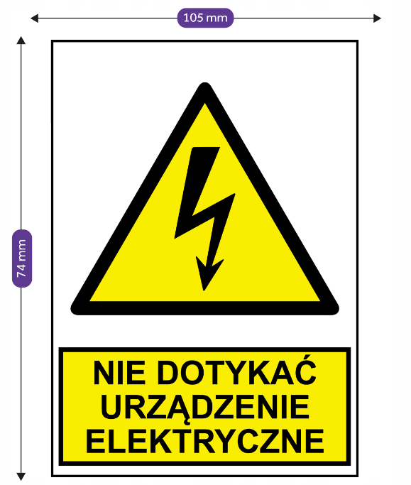 Naklejka Nie Dotykać urządzenie elektryczne 40 szt Sticky Studio