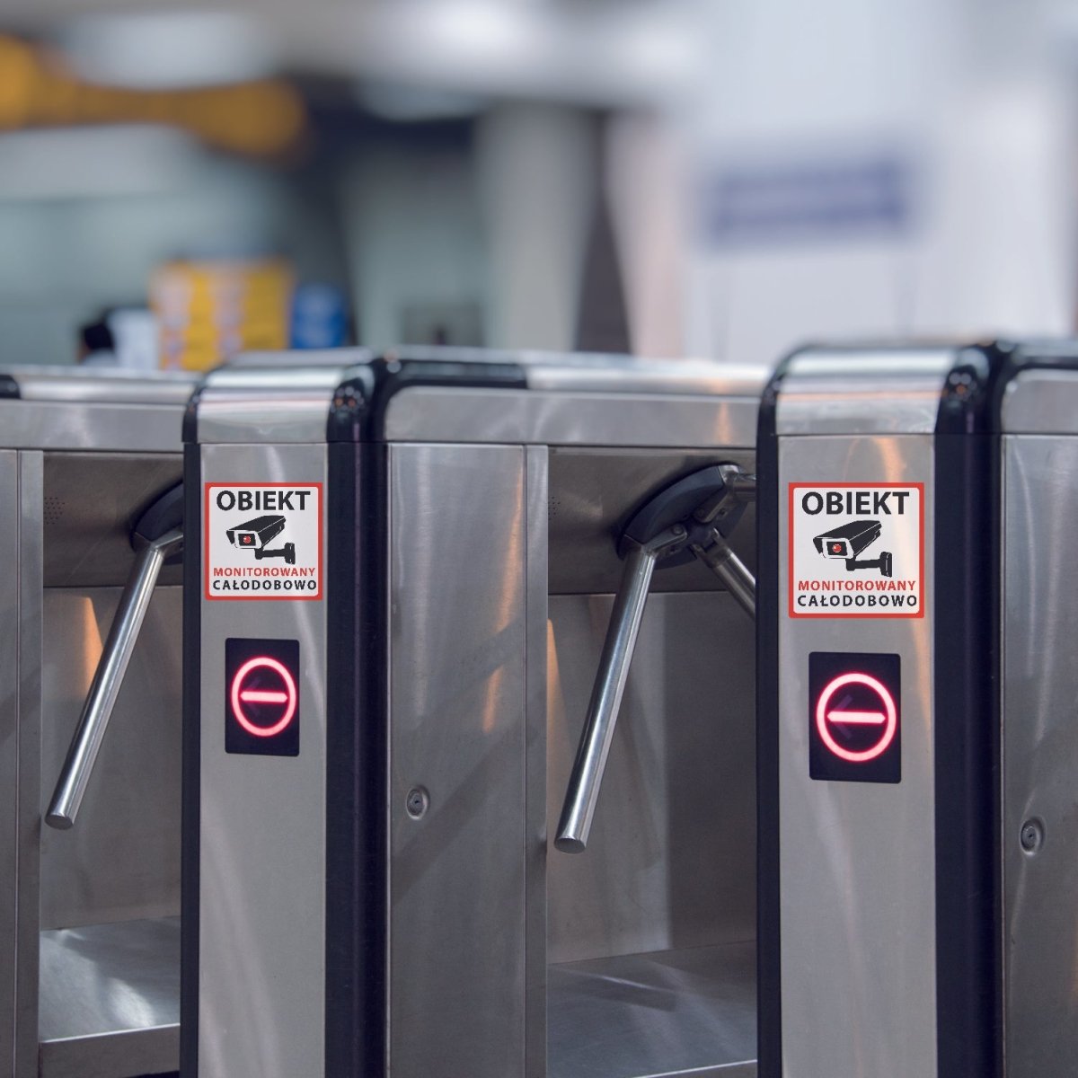 Naklejka OBIEKT MONITOROWANY monitoring całodobowy