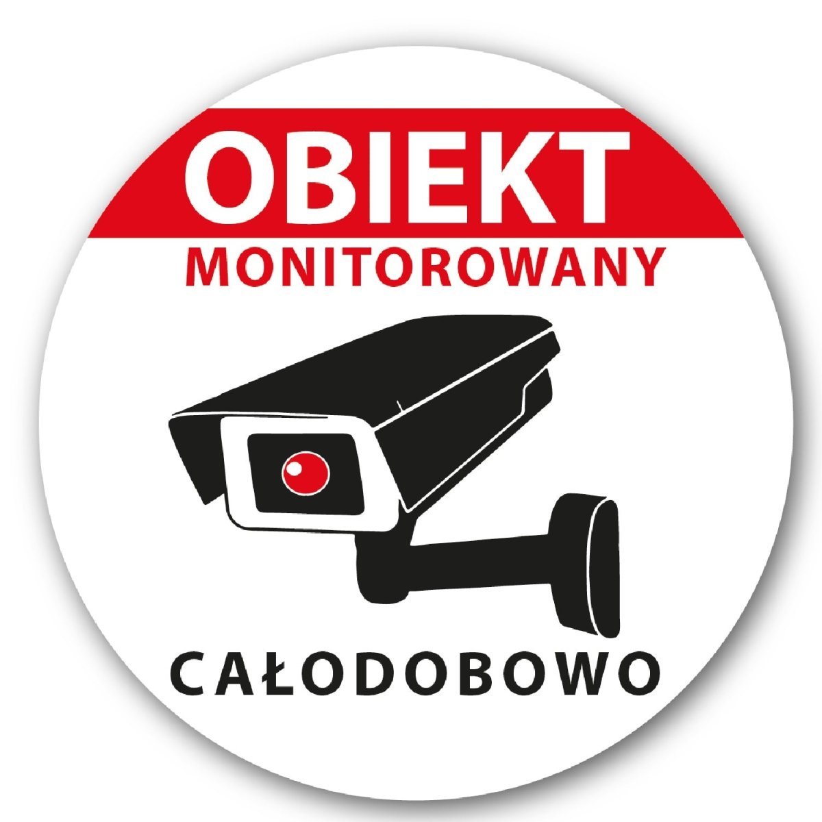 Naklejka OBIEKT MONITOROWANY monitoring całodobowy