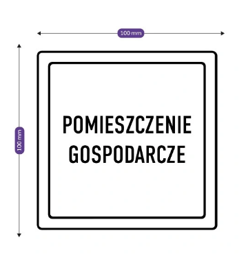 Naklejka pomieszczenie gospodarcze 100x100 5 szt Sticky Studio