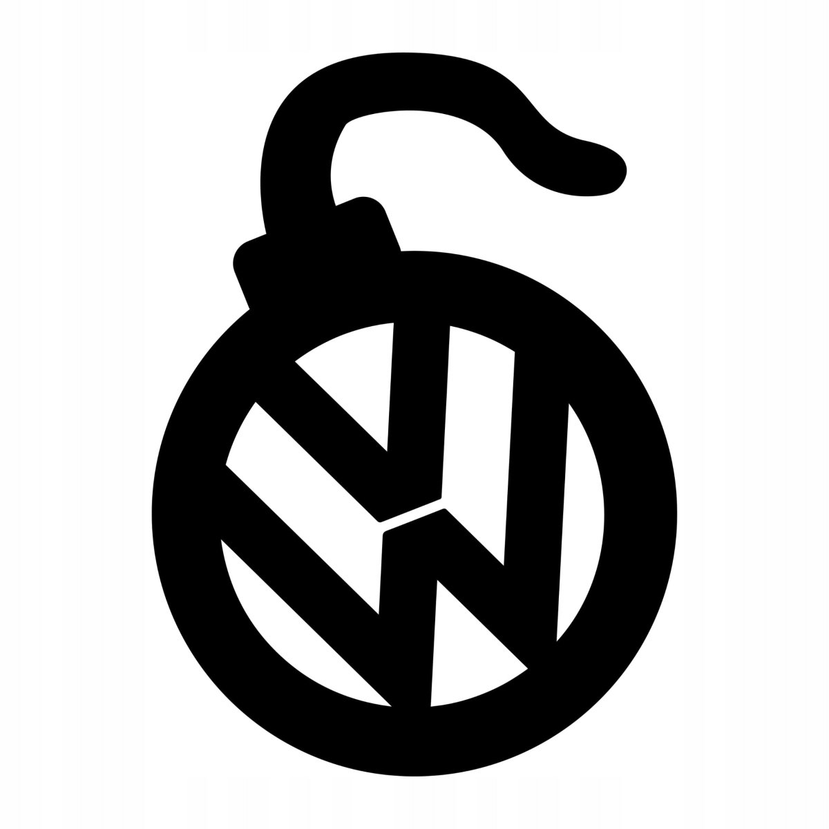 Naklejka VOLKSWAGENA na samochód Golfa Sticky Studio