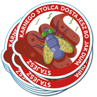 Naklejki karne KARNA KUPA za złe parkowanie wodoodporne 50 sztuk Sticky Studio