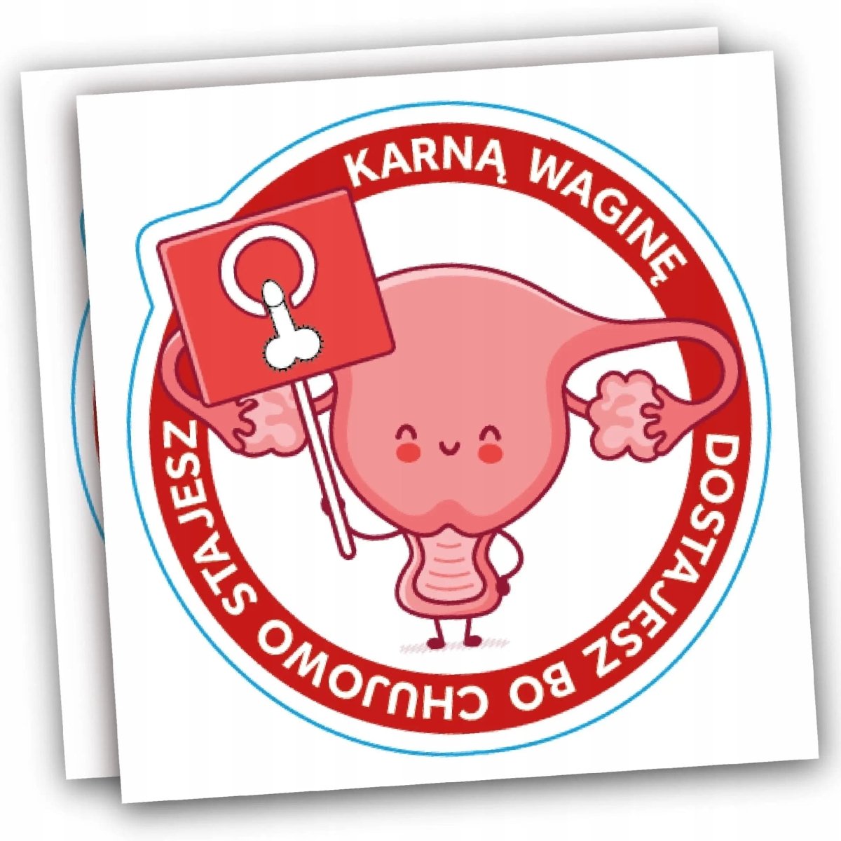 Naklejki karne za ze parkowanie KARNA WAGINA wodoodporne 50 sztuk Sticky Studio