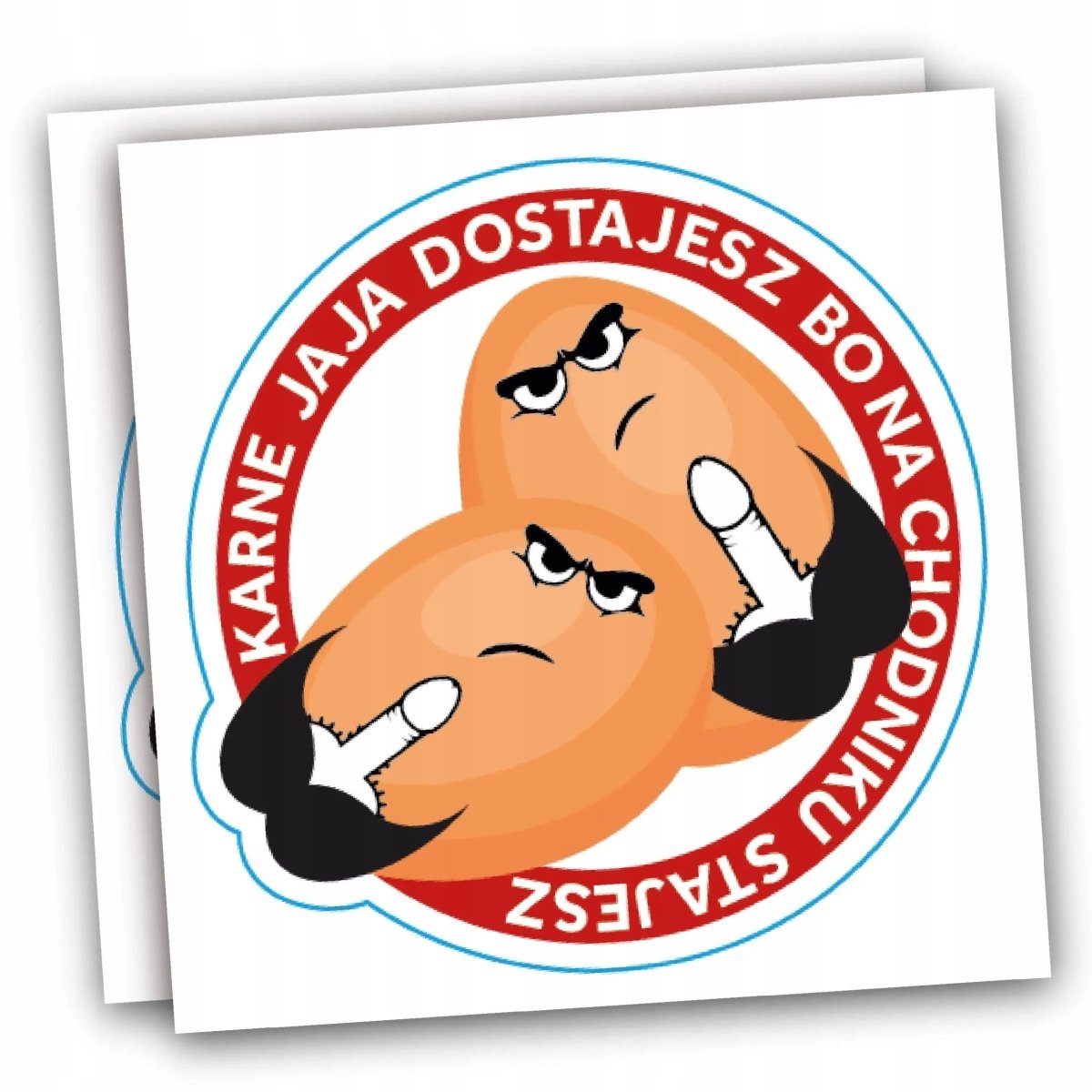 Naklejki karne za ze parkowanie KARNE JAJA wodoodporne 50 sztuk Sticky Studio