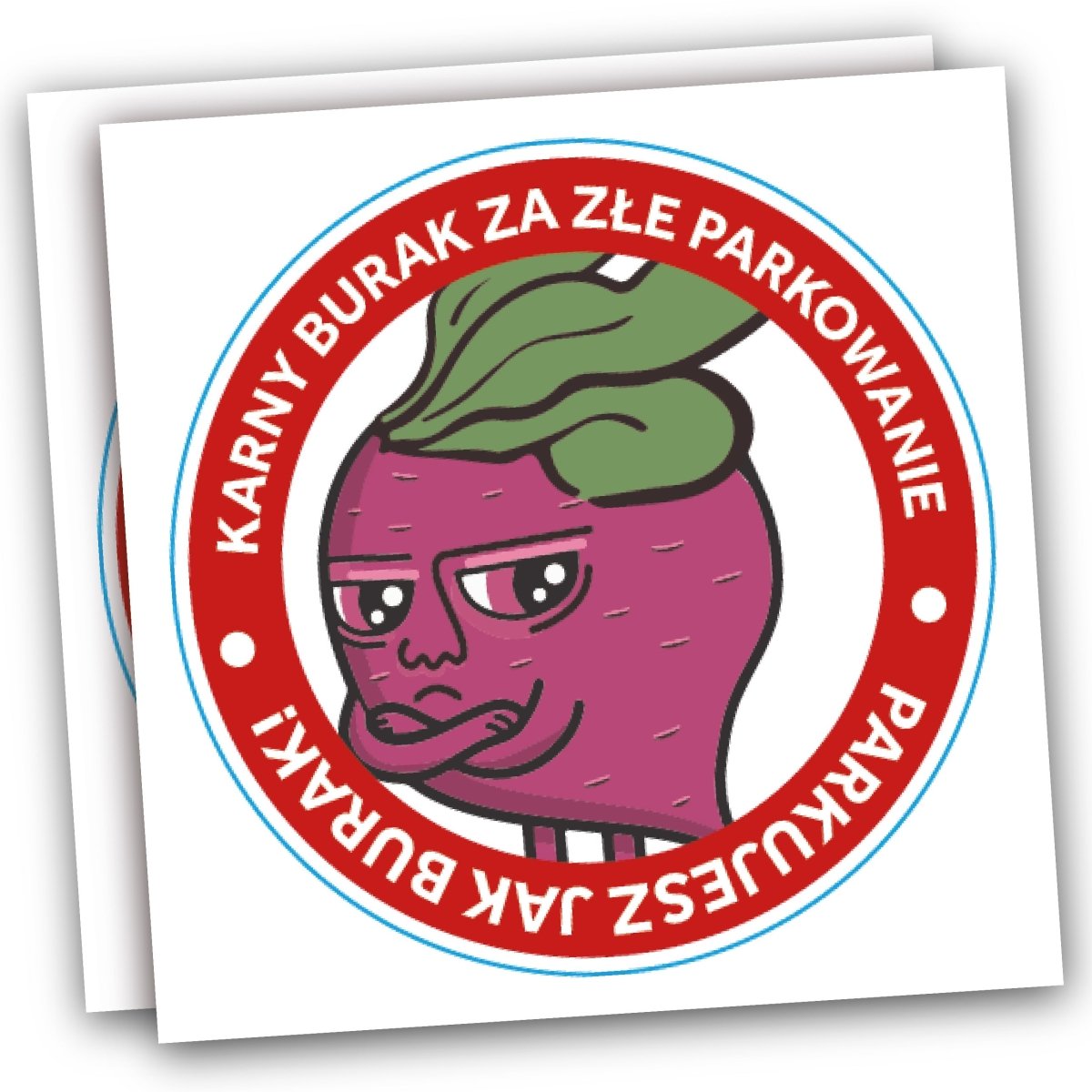 Naklejki karne za złe parkowanie śmieszne karny burak 50 sztuk Sticky Studio