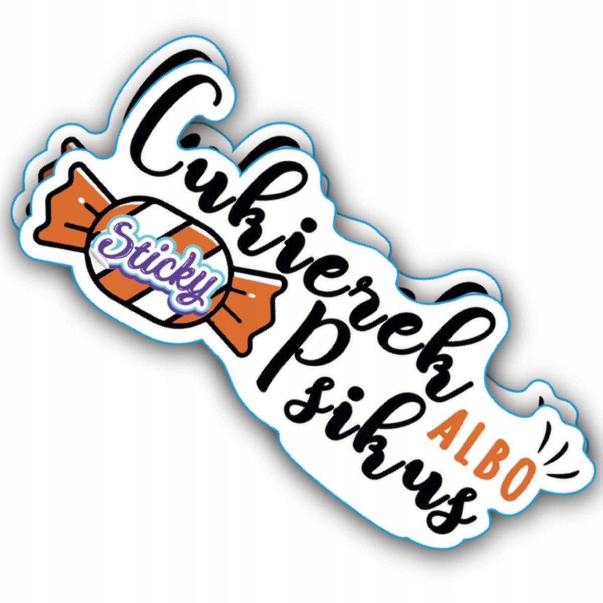 Naklejki prezent Halloween Cukierek albo Psikus Sticky Pirk Spark