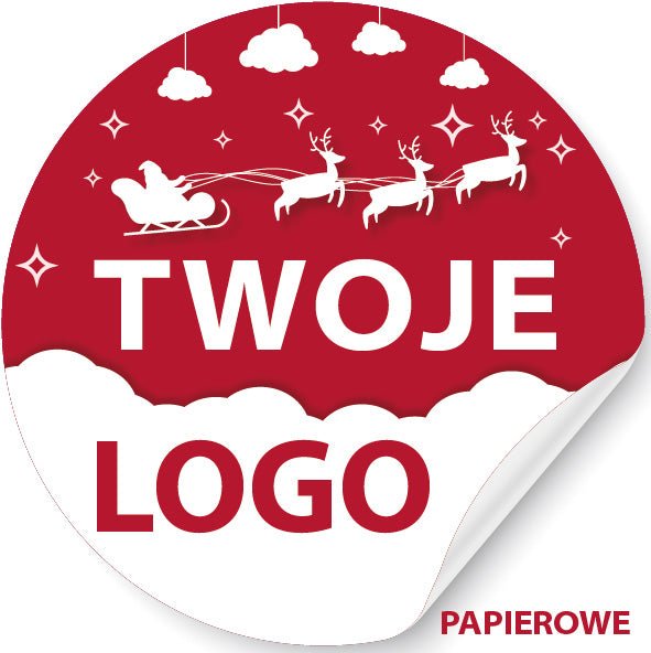 naklejki papierowe z własnym wzorem logo etykieta na gadżety firmowe