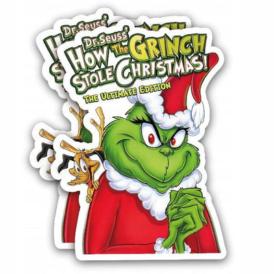 Naklejki świąteczne GRINCH święta Boże Narodzenie wodoodporne 10 sztuk Sticky Studio