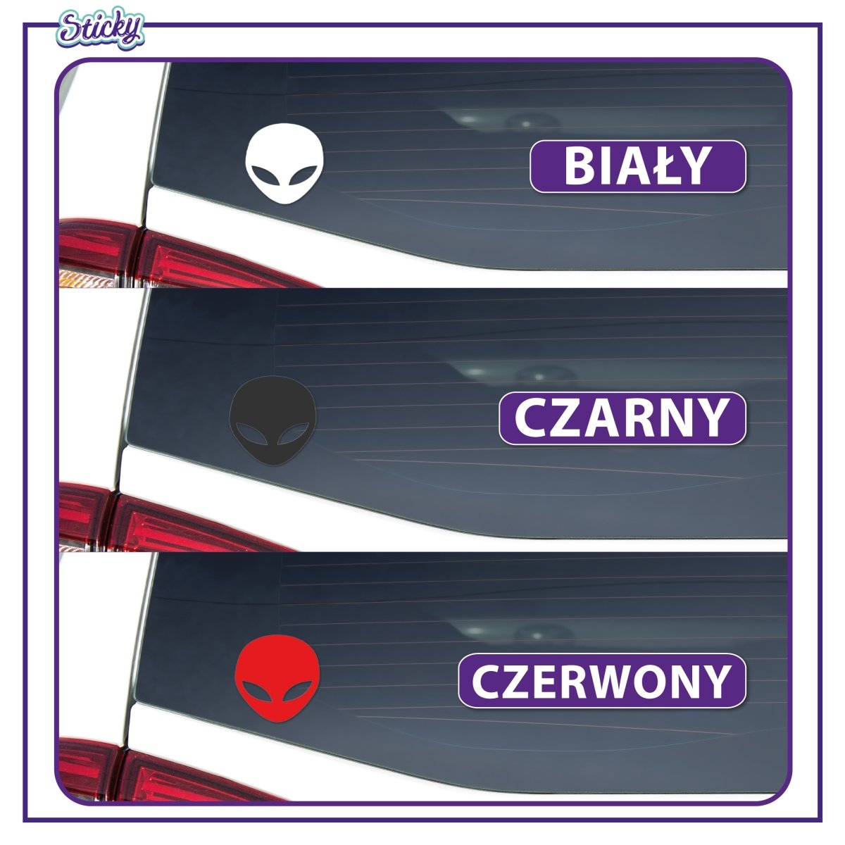 NIE TAK BLISKO BO UGRYZĘ Naklejka samochodowa czarna Sticky Studio