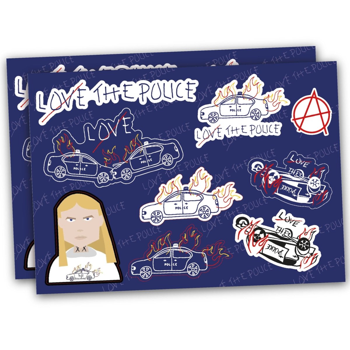 Oryginalne Naklejki Wodoodporne od LOVE THE POLICE Sticky Studio