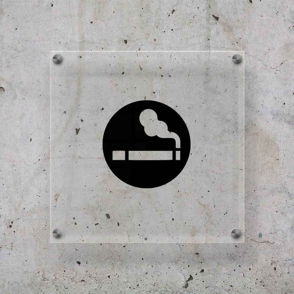 PALENIE DOZWOLONE Naklejka na kokpit wodoodporna czarna Sticky Studio