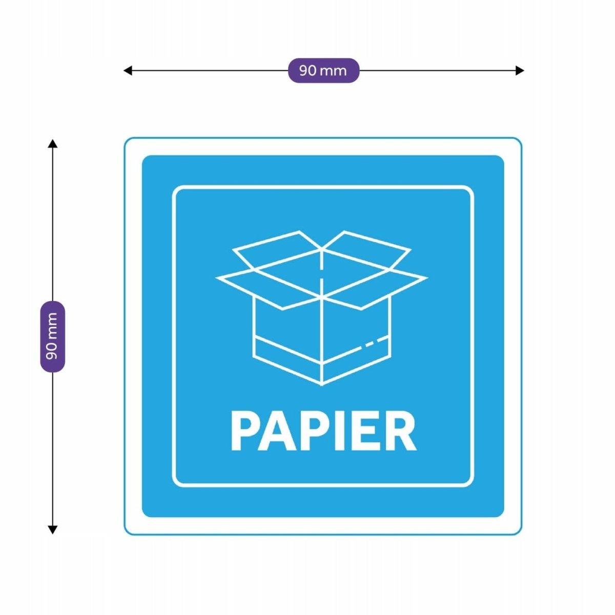 Segregacyjna naklejka na kosze do firmy PAPIER Sticky Studio