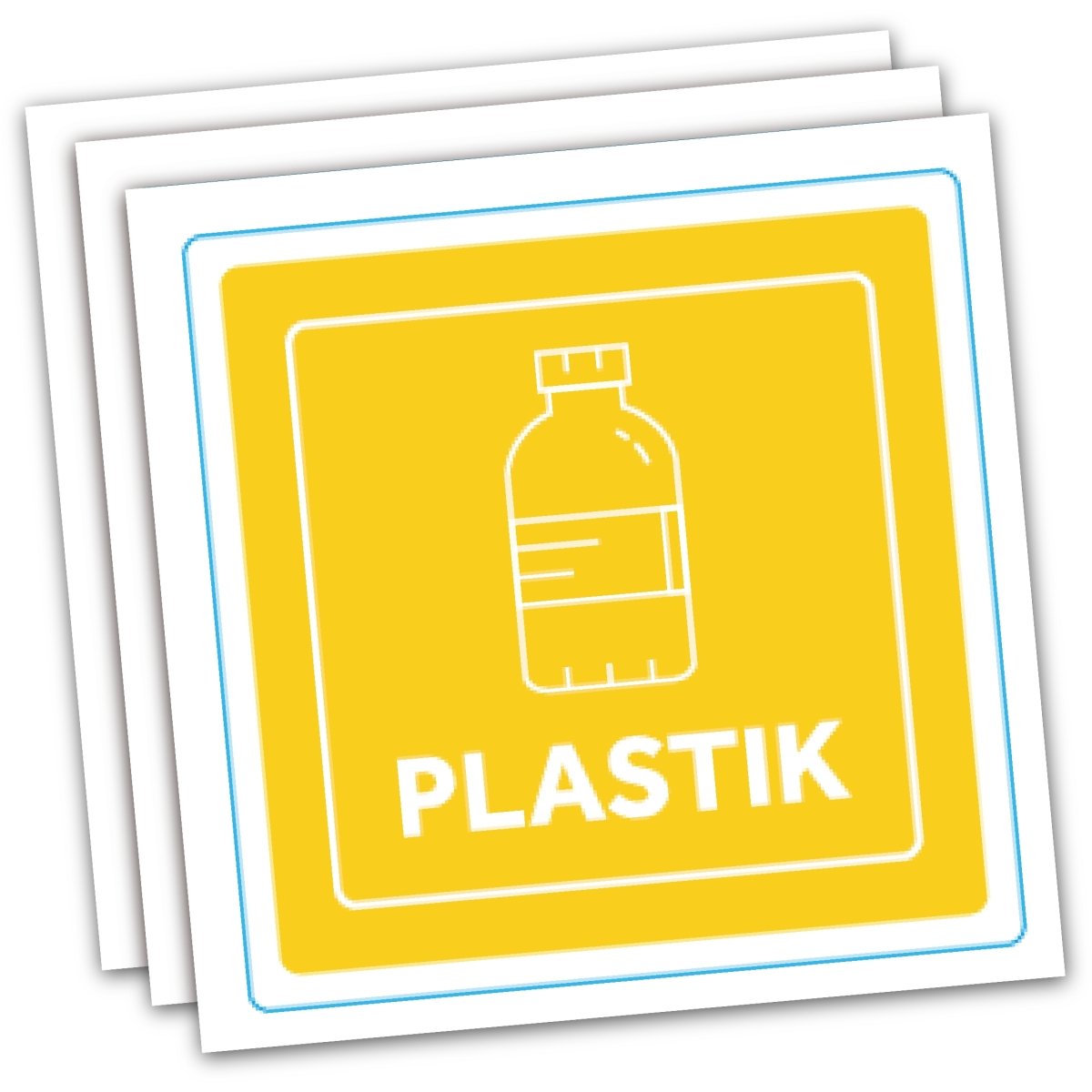 Segregacyjna naklejka na kosze do firmy PLASTIK Sticky Studio