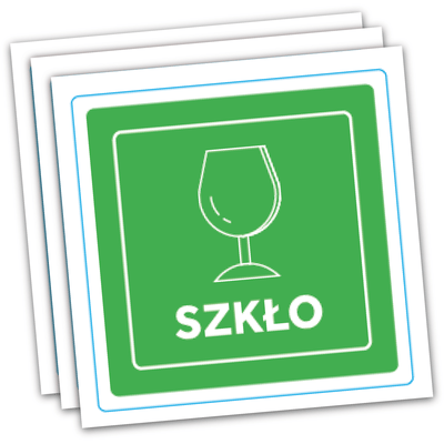 Segregacyjne naklejki do restauracji na kosze Szkło Sticky Studio