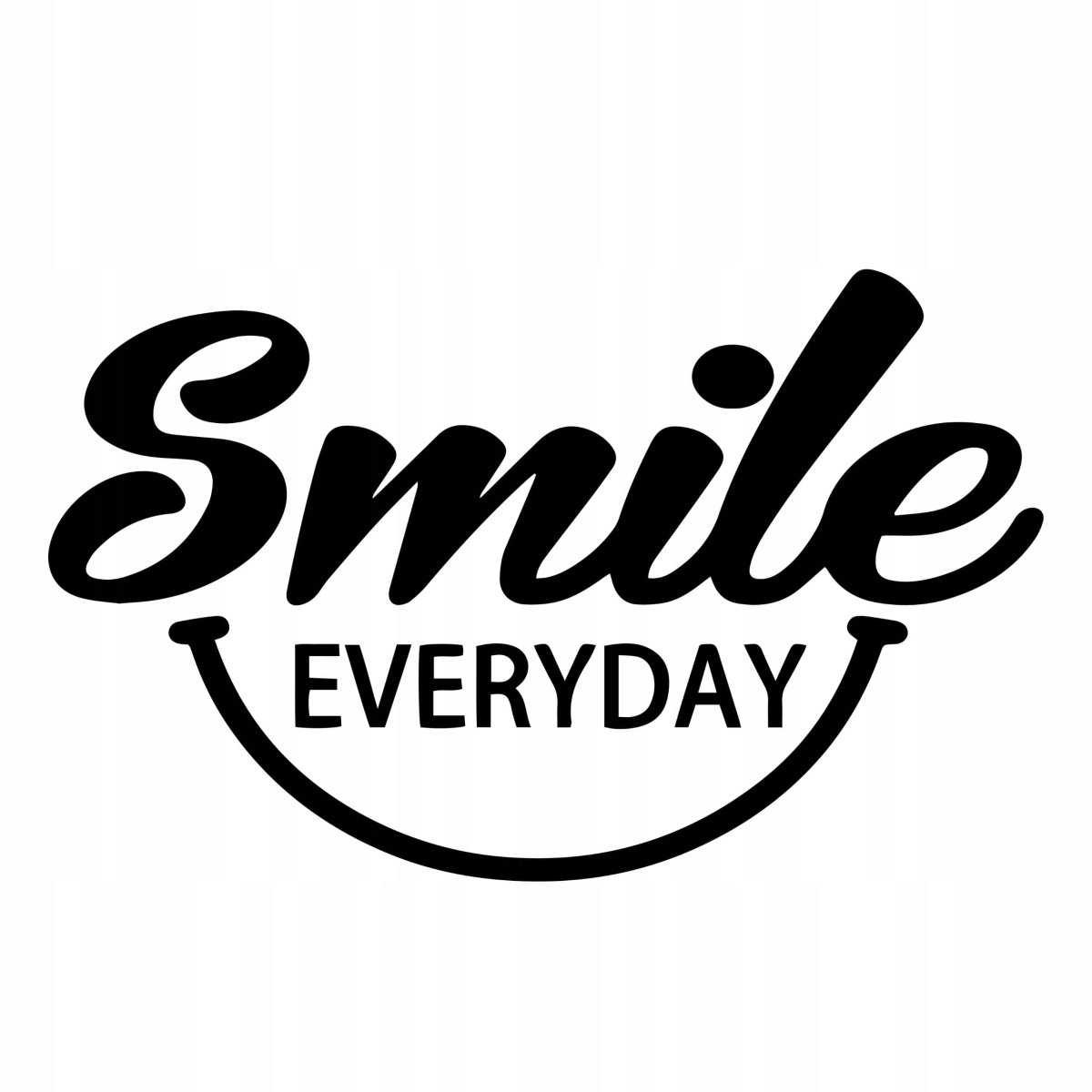 SMILE EVERYDAY uśmiechaj się codziennie naklejka na auto wodoodporna Sticky Studio