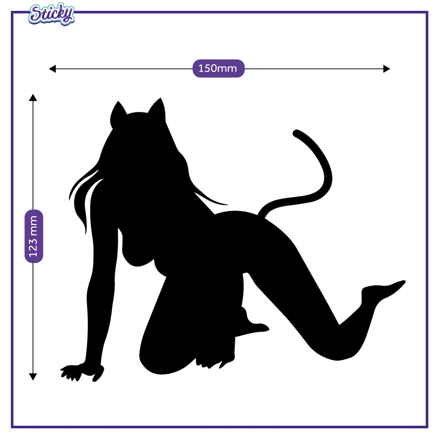 Naklejka na auto Kobieta kot, batman Sticky Studio