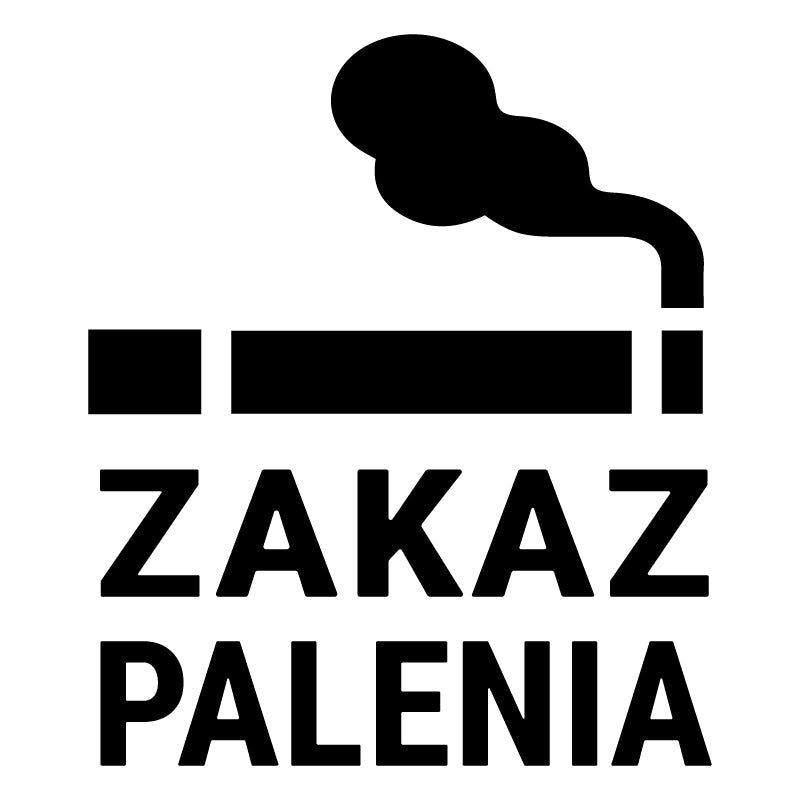 ZAKAZ PALENIA w aucie Naklejka do samochodu czarna Sticky Studio