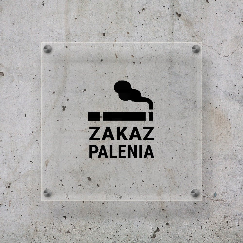 ZAKAZ PALENIA w aucie Naklejka do samochodu czarna Sticky Studio