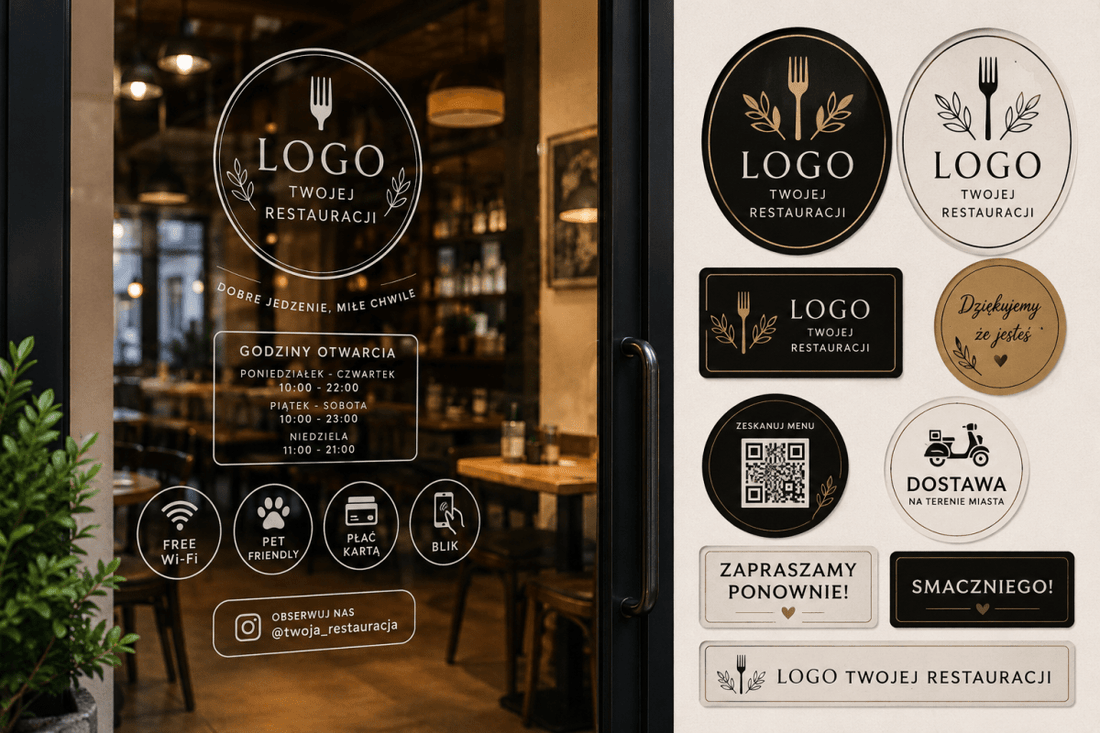 Naklejki dla restauracji i lokali gastronomicznych – mały detal, który buduje wielkie zaufanie
