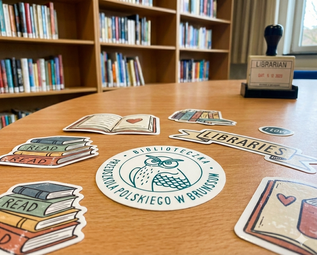 Papierowe naklejki dla bibliotek publicznych – porządek, promocja i edukacja w jednym