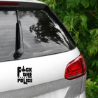 Naklejka F**K POLICE na auto samochód WYTRZYMAŁA FOLIA SAMOCHODOWA 10 cm