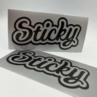 Naklejki na srebrnej folii z własnym logo