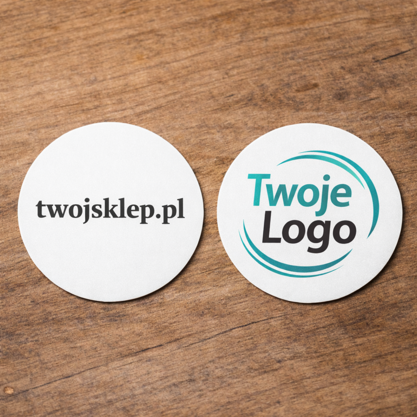 Okrągłe Naklejki Foliowe na produkty Premium