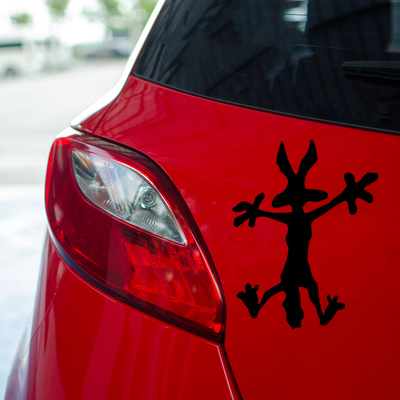 Naklejka KOJOT na auto samochód WYTRZYMAŁA FOLIA SAMOCHODOWA 10 cm