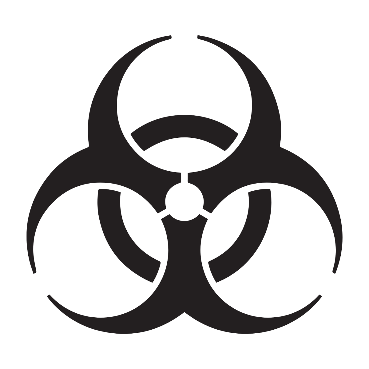 Naklejka BIOHAZARD na auto WYTRZYMAŁA FOLIA SAMOCHODOWA 10 cm