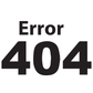 Naklejka ERROR 404 na auto WYTRZYMAŁA FOLIA SAMOCHODOWA 10 cm