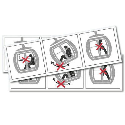 naklejki na kolejki górskie naklejki francja wyciąg krzesełkowy BHP