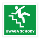 Naklejka informacyjna UWAGA STOPIEŃ ostrzegawcza 10cm BHP