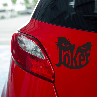 Naklejka JOKER na auto samochód WYTRZYMAŁA FOLIA SAMOCHODOWA 10 cm