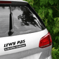 lewy pas naklejka na auto z własnym wzorem czarna biała czerwona
