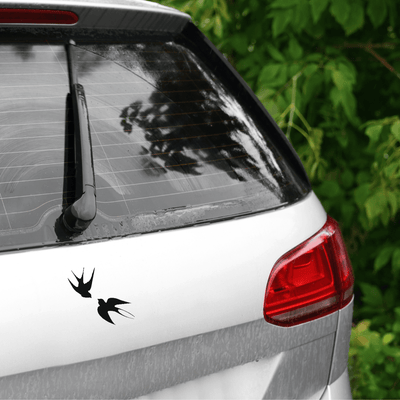 BIRDS PTAKI PTASZKI WLPEKA naklejka na auto z własnym wzorem czarna biała czerwona
